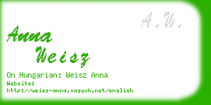 anna weisz business card